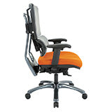 Vertical Grey Mesh Back Chair with Titanium Base